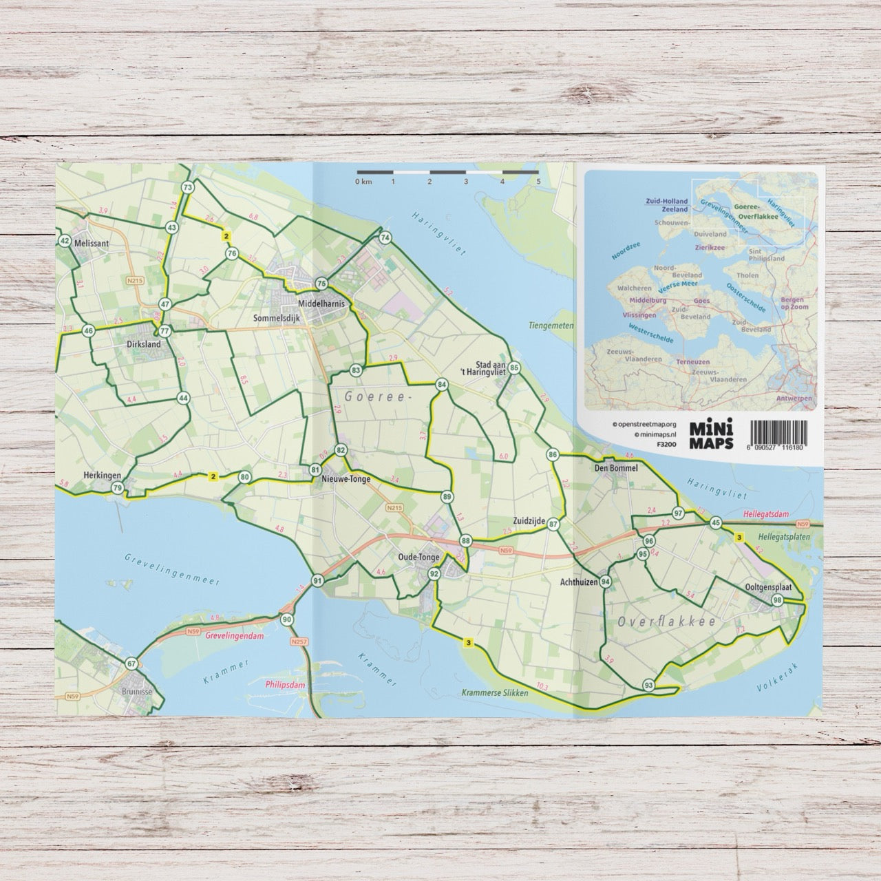 Fietskaart Goeree-Overflakkee - Fietsroutenetwerk met knooppunten