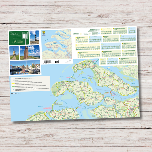 Fahrradkarte Zeeland – Knotenpunkt-Radwegenetz – Großformat