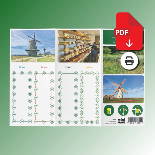 Fietskaart Walcheren - Boerderijwinkels en molens - Fietsroutenetwerk met knooppunten (PDF)