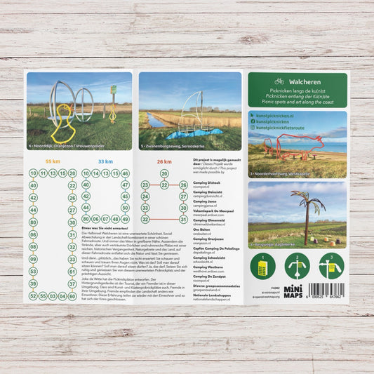 Fietskaart Walcheren - Picknicken langs de ku(n)st - Fietsroutenetwerk met knooppunten