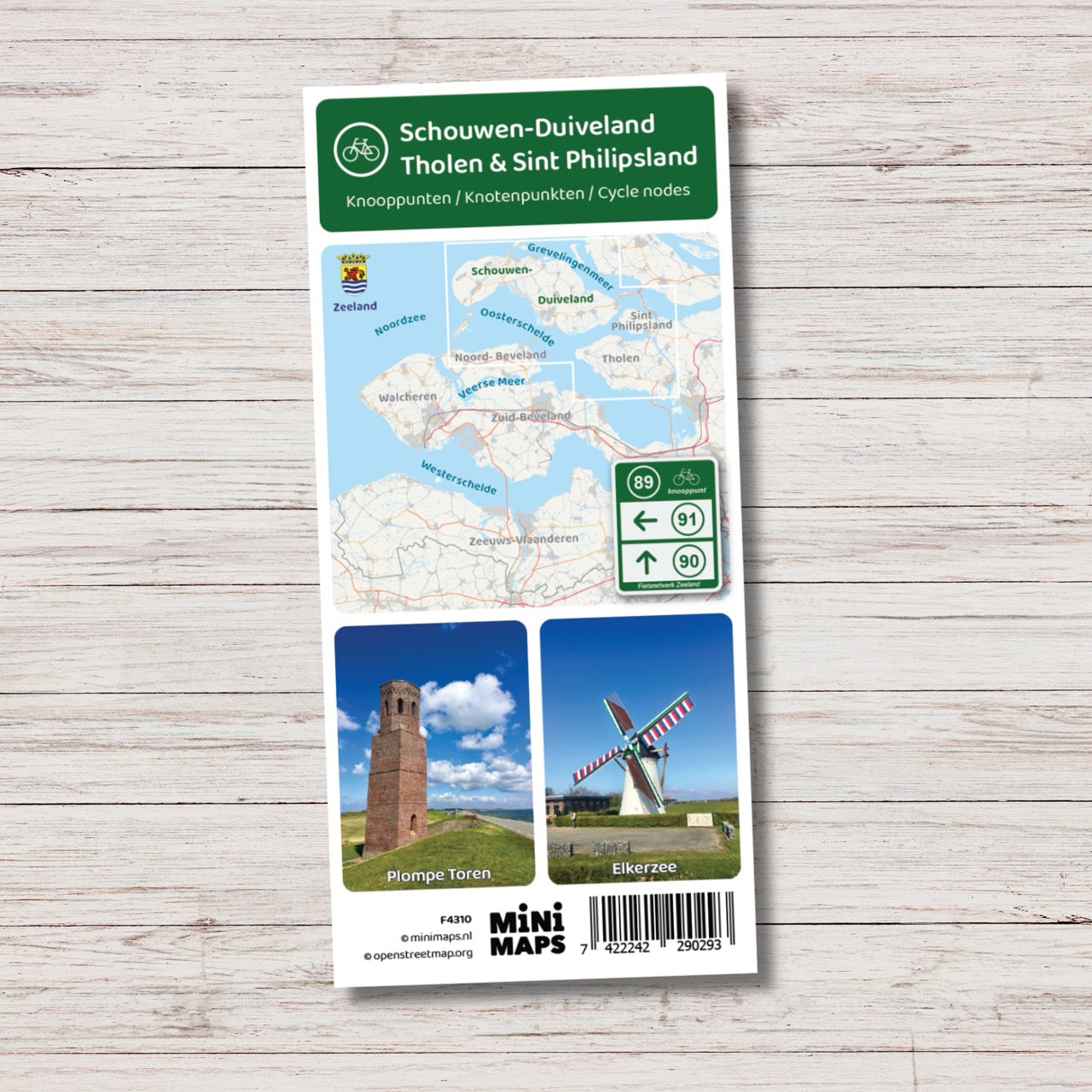 Fietskaart Schouwen-Duiveland, Tholen & Sint Philipsland - Fietsroutenetwerk met knooppunten