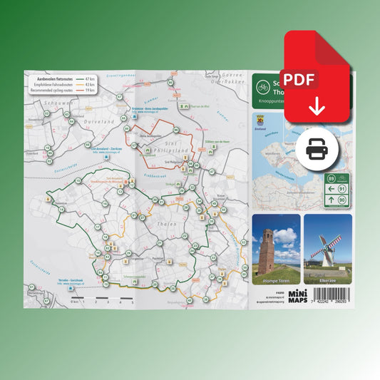 Fietskaart Schouwen-Duiveland, Tholen & Sint Philipsland - Fietsroutenetwerk met knooppunten (PDF)