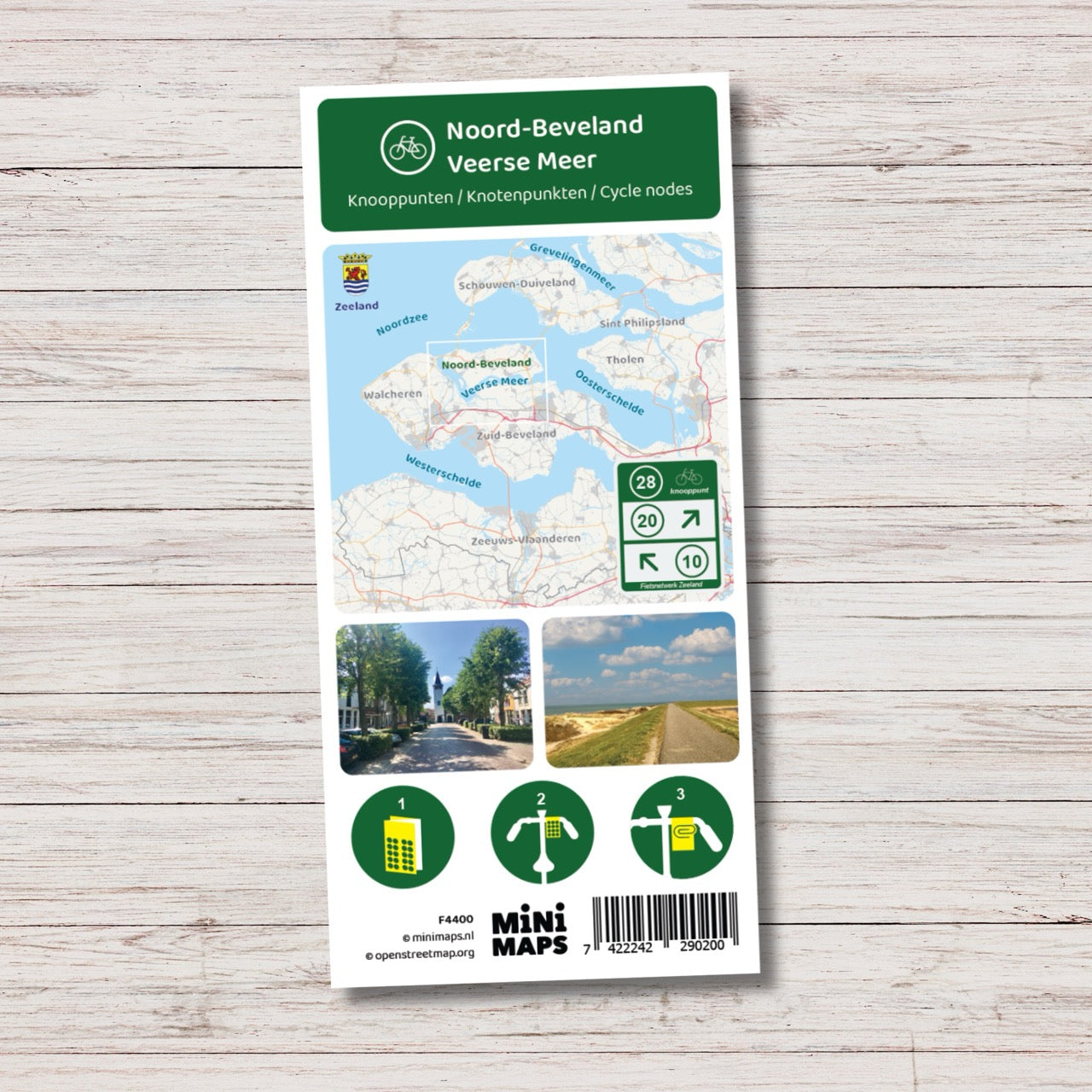 Fietskaart Noord-Beveland en Veerse Meer - Fietsroutenetwerk met knooppunten