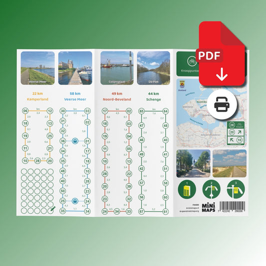 Fietskaart Noord-Beveland en Veerse Meer - Fietsroutenetwerk met knooppunten (PDF)