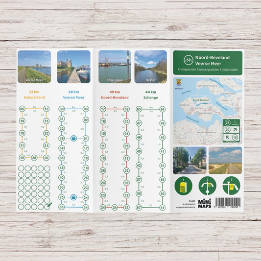 Fietskaart Noord-Beveland en Veerse Meer - Fietsroutenetwerk met knooppunten