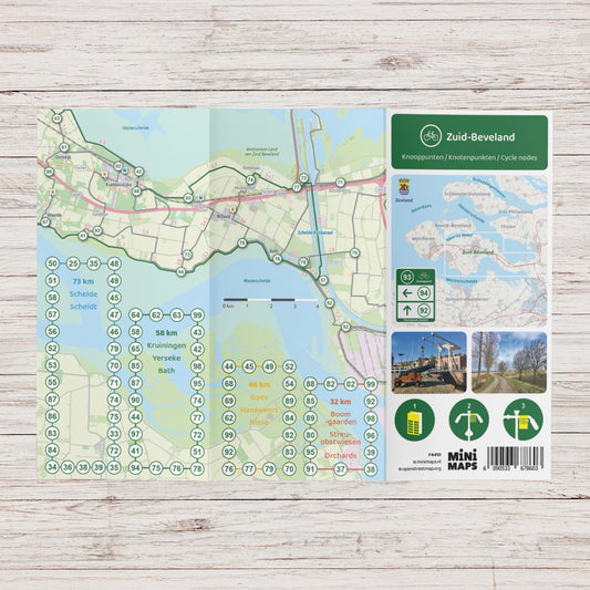 Fietskaart Zuid-Beveland - Fietsroutenetwerk met knooppunten