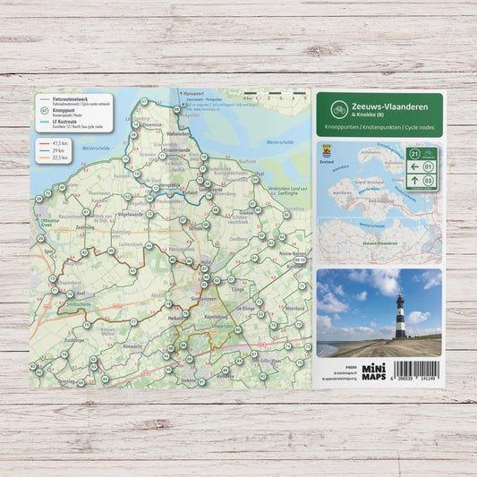 Fietskaart Zeeuws-Vlaanderen & Knokke (B) - Fietsroutenetwerk met knooppunten