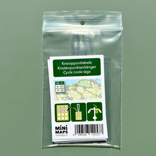 Fietsknooppuntlabel - Handige invulkaartjes met kaarthouder om zelf knooppuntroutes te maken