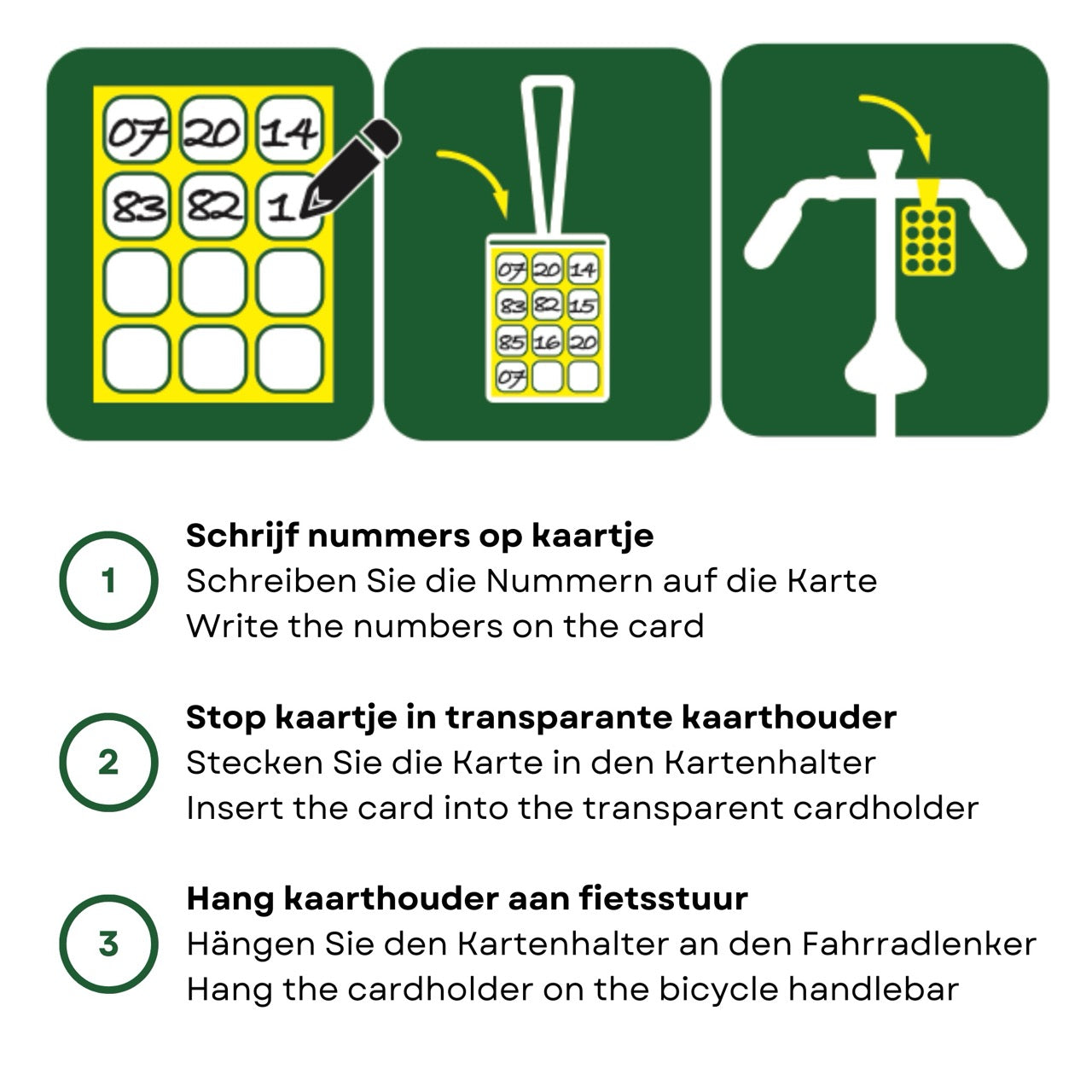 Fietsknooppuntlabel - Handige invulkaartjes met kaarthouder om zelf knooppuntroutes te maken
