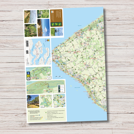 Wandelkaart Walcheren - Wandelroutenetwerk met knooppunten en wandelroutes - Groot formaat