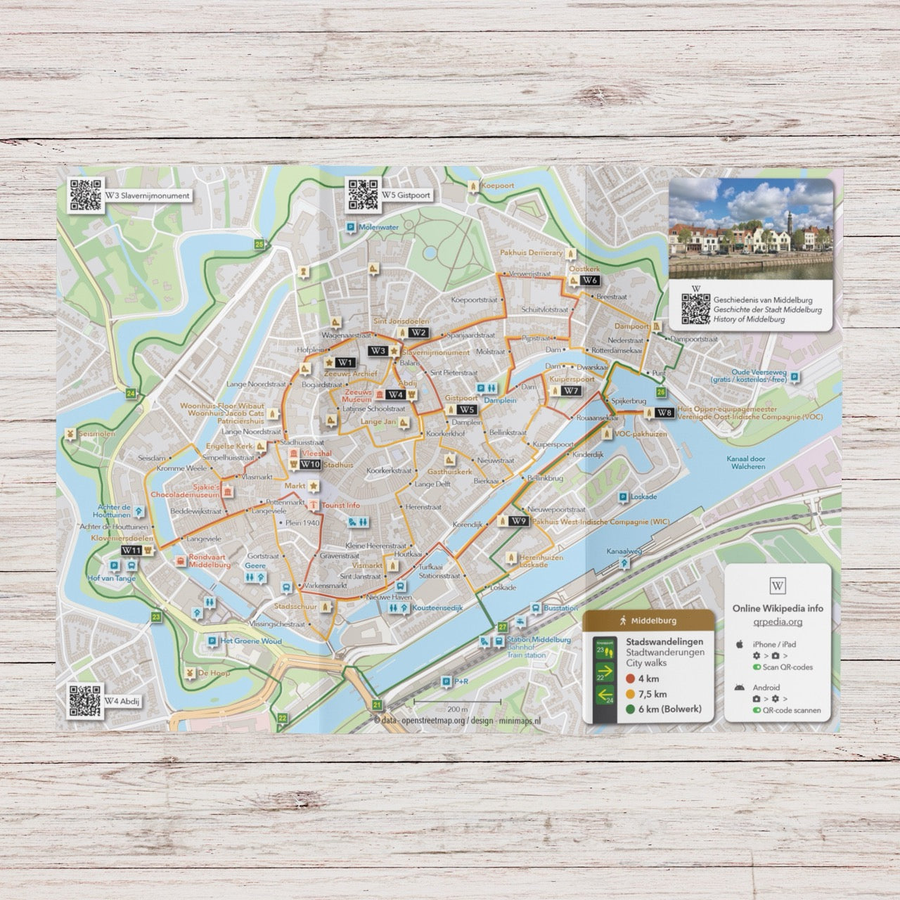 Wanderkarte Middelburg – Stadtwanderung