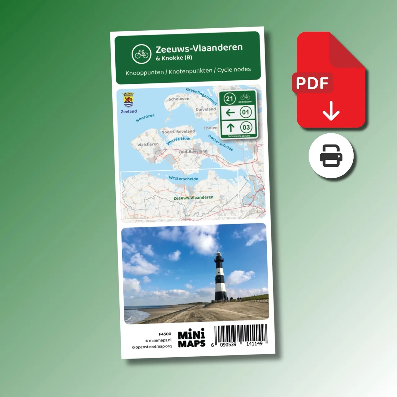 Fahrradkarte Zeeuws-Vlaanderen & Knokke (B) (PDF)